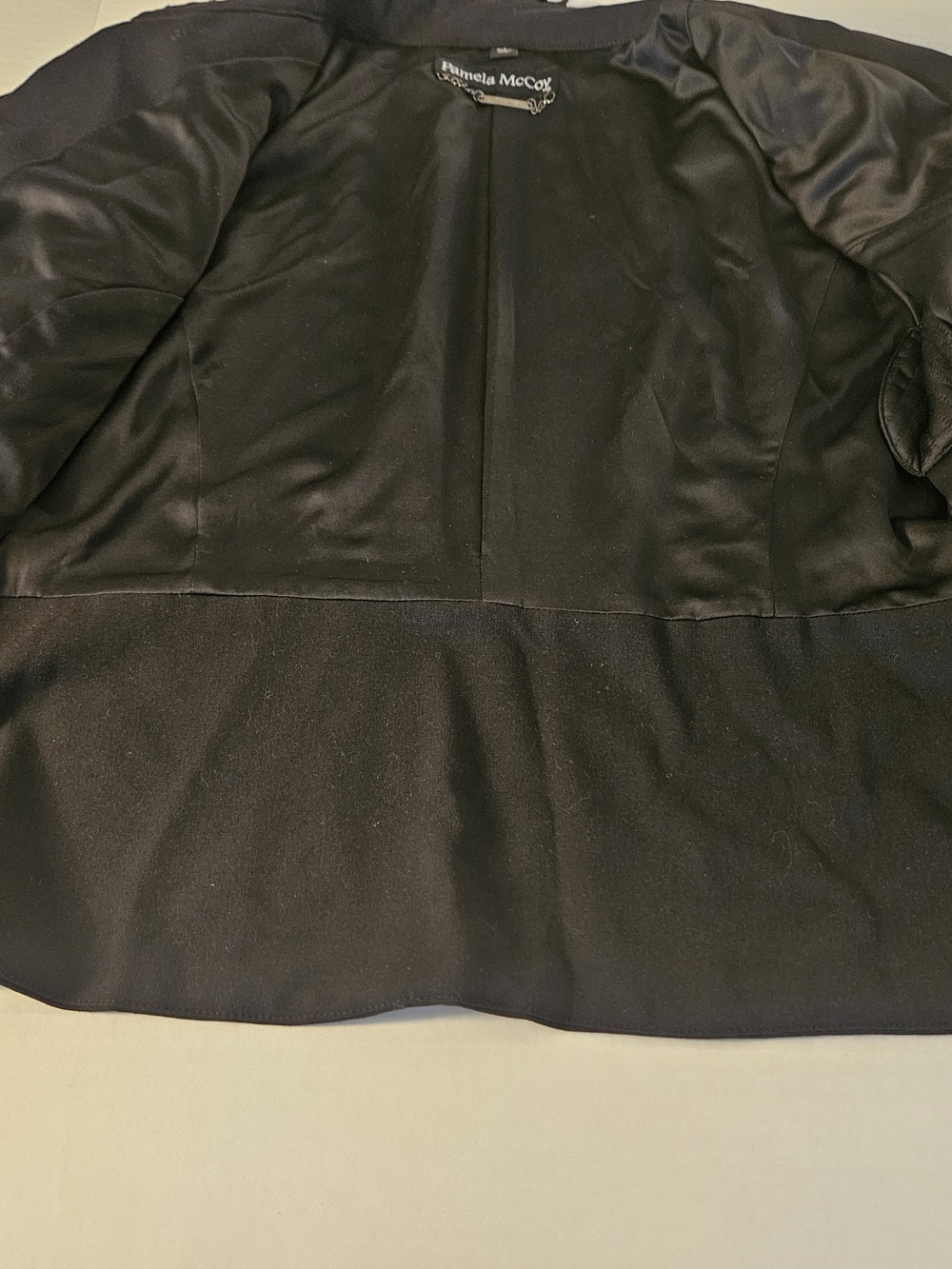 Pamela McCoy Black Ruffle-Trim Textured Blazer - Picture 6 of 14